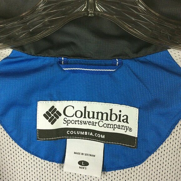 Columbia Windbreaker Jacket Mens Size Large Full Zip Packable - Picture 8 of 9
